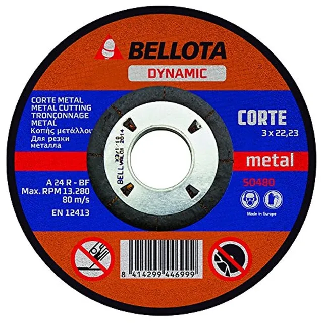 bellota-50480-125-disco-abrasivo-de-corte-para-metal-de-125-mm-y-3-mm-de-espesor image 1