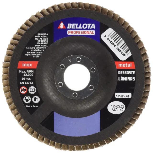 bellota-50552-40-disco-de-l-minas-zirconio-125-mm-grano-az60-para-inox image 1