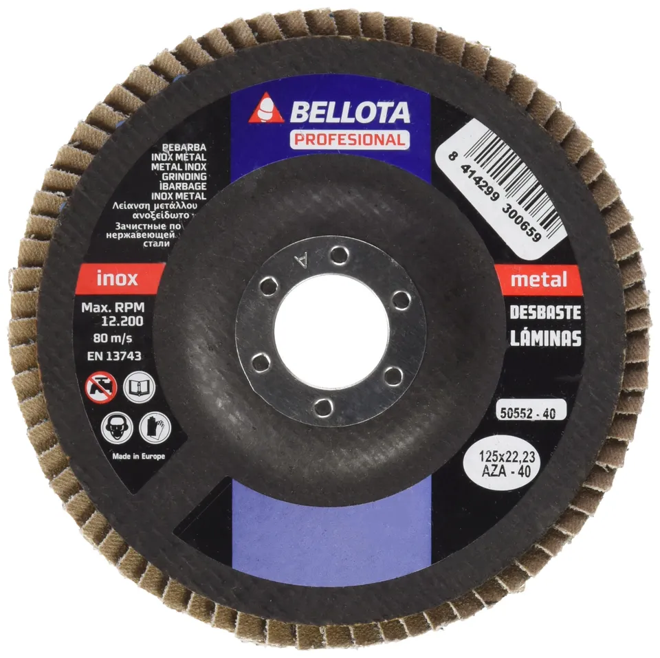 bellota-50552-40-disco-de-l-minas-zirconio-125-mm-grano-az60-para-inox image 1