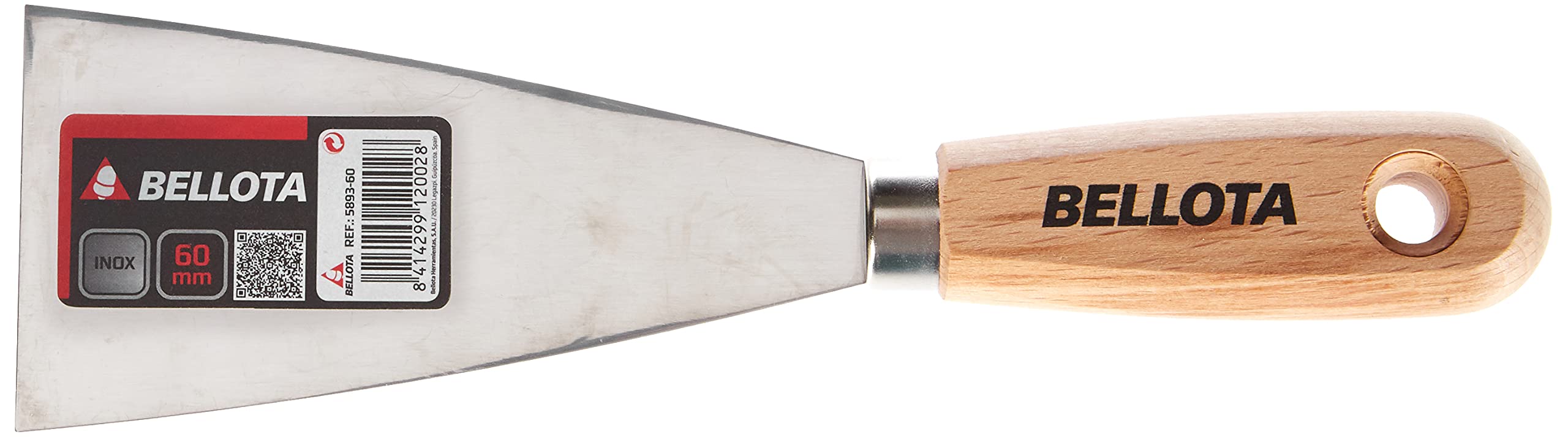 bellota-5893-60-esp-tula-de-acero-inoxidable-con-mango-de-madera-60-mm image 1