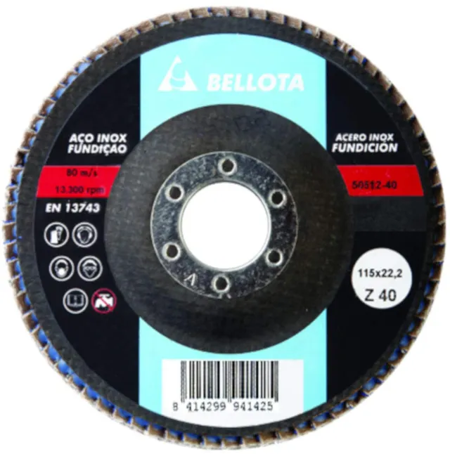 bellota-50612-40-disco-de-l-minas-180-mm-grano-az40-inox-metal image 1