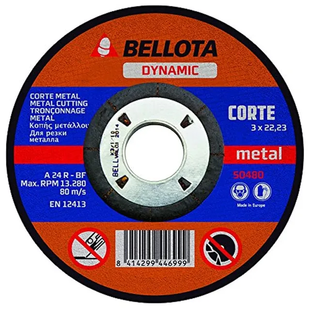 bellota-50480-115-disco-abrasivo-de-corte-para-metal-de-115-mm-y-3-mm-de-espesor image 1