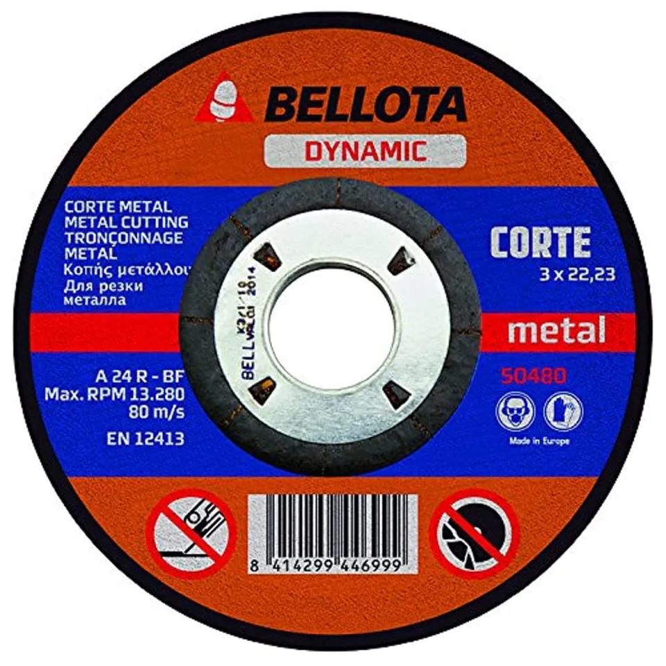 bellota-50480-115-disco-abrasivo-de-corte-para-metal-de-115-mm-y-3-mm-de-espesor image 1