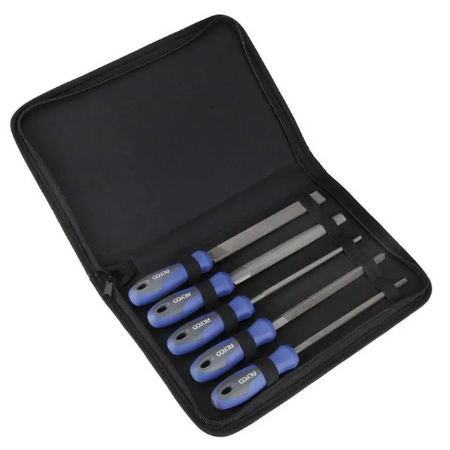 alyco-tools-197550-juego-de-5-limas-de-200-mm-en-estuche-de-nylon image 1