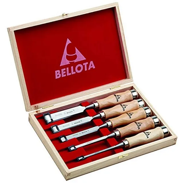 bellota-8910-kit-5-formones-para-madera-con-mango-de-madera image 1