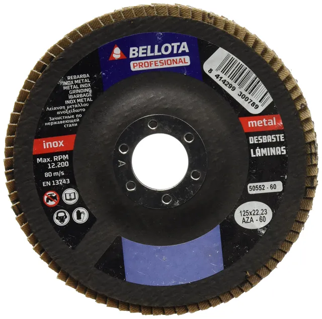 bellota-50552-60-disco-de-l-minas-125-mm-grano-az60-inox-metal image 1
