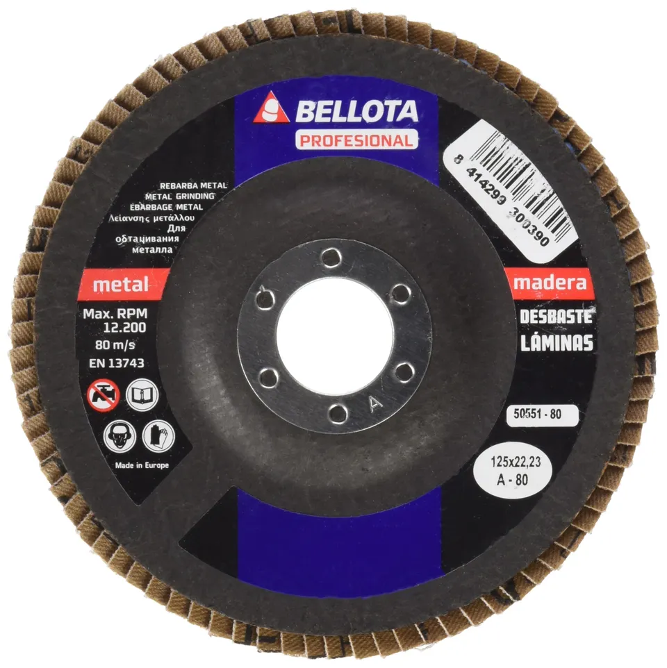 bellota-50551-80-disco-de-l-minas-fibra-de-vidrio-125-mm-grano-a80 image 1