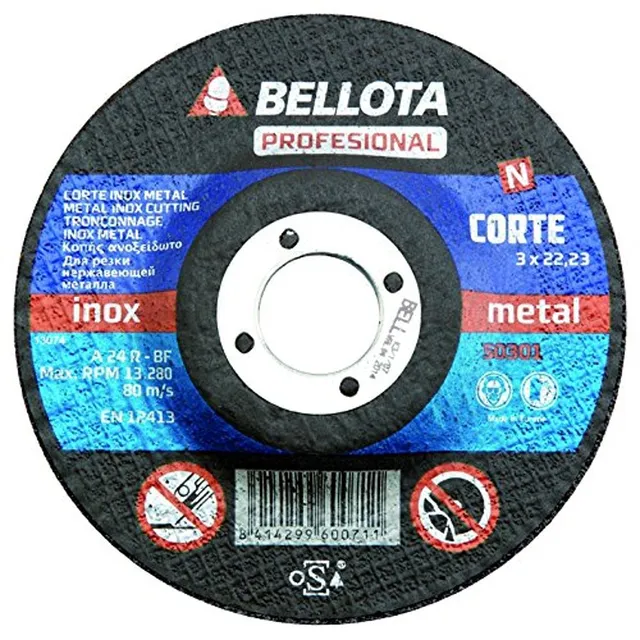 disco-abrasivo-bellota-50301-125-para-corte-de-metal-e-inox-125-mm image 1