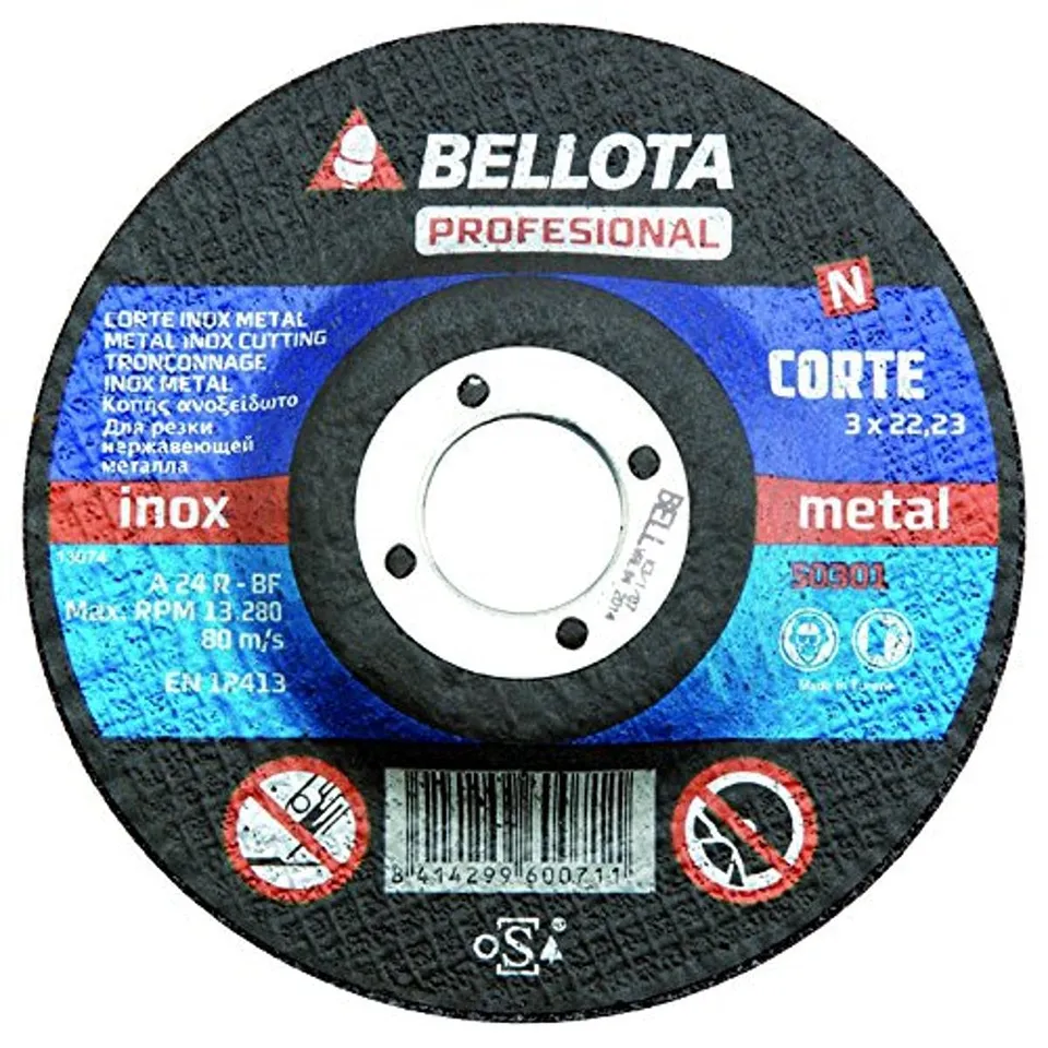 disco-abrasivo-bellota-50301-125-para-corte-de-metal-e-inox-125-mm image 1