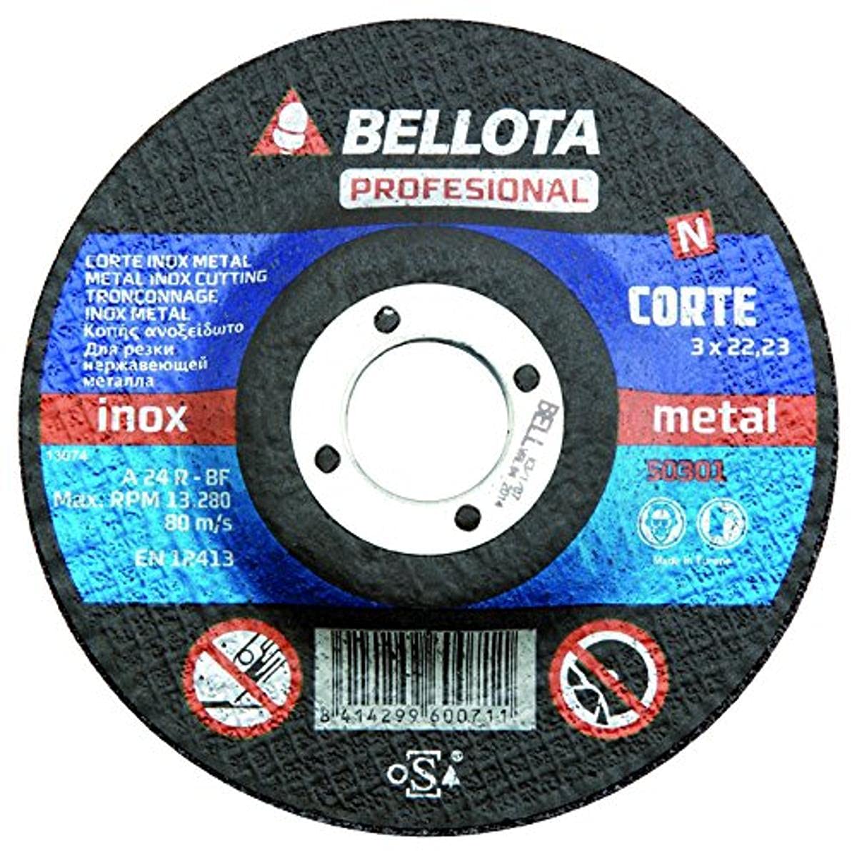 disco-abrasivo-bellota-50301-125-para-corte-de-metal-e-inox-125-mm image 1