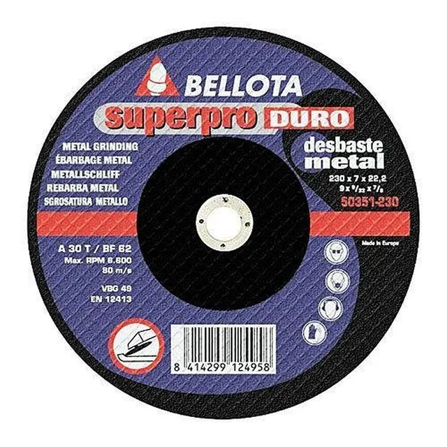bellota-profesional-disco-abrasivo-desbaste-inox-metal-115-mm-duro image 1