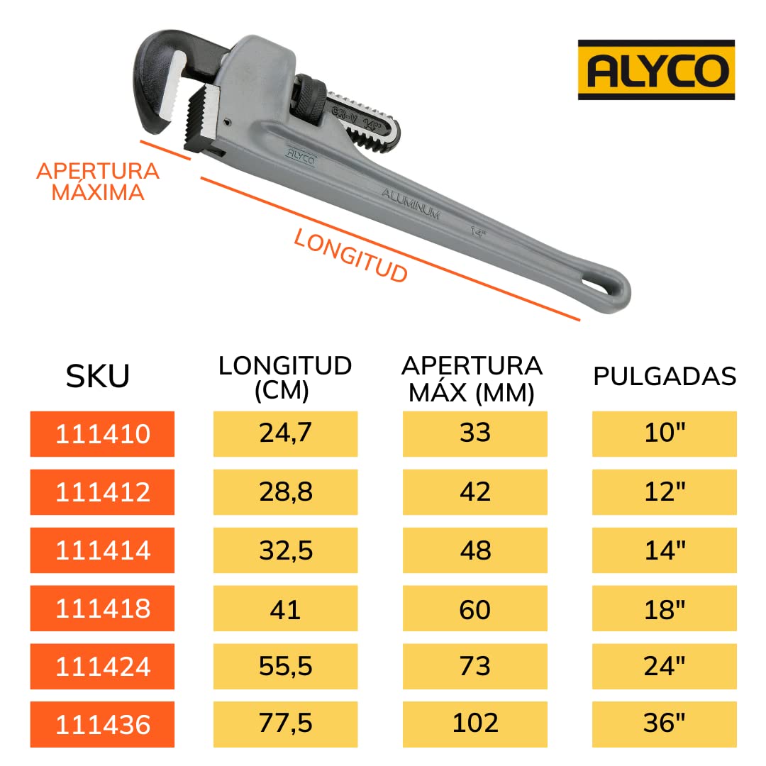 alyco-llave-grifa-stillson-aluminio-18-450-mm image 6