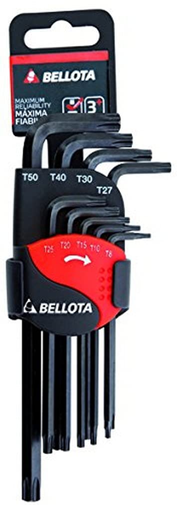 bellota-6459-9-tip-pack-de-9-llaves-torx-punta-inviolable-pavonadas-en-doble-cli image 1