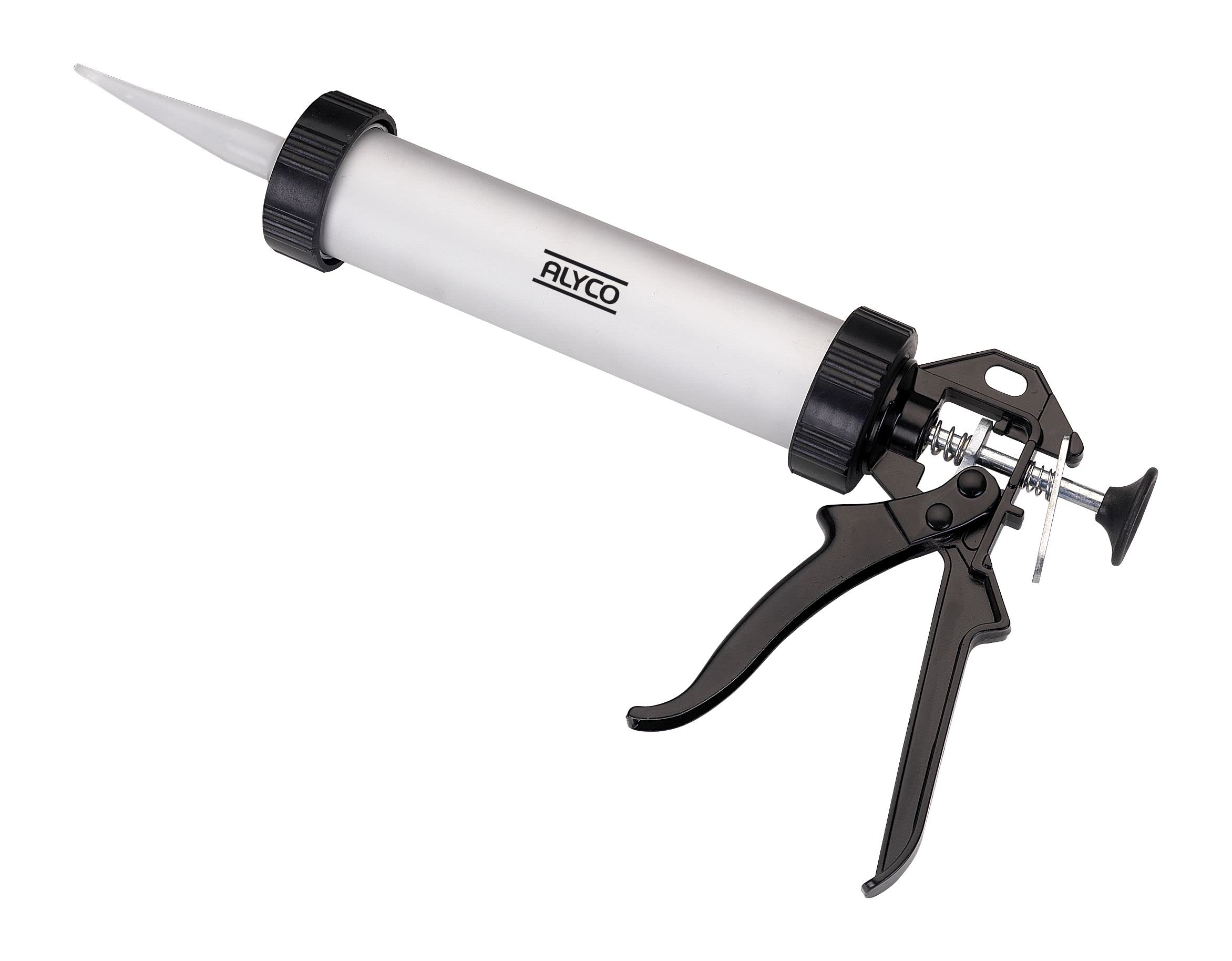 alyco-tools-pistola-silicona-profesional-300-ml-aluminio-antigoteo image 1