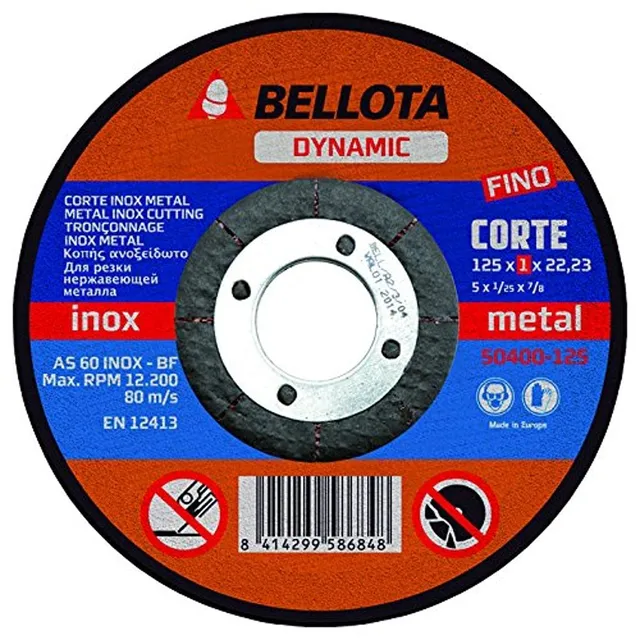bellota-50400-125-disco-abrasivo-c-i-dynamic-disco-de-corte-fino-125-mm-para-ino image 1