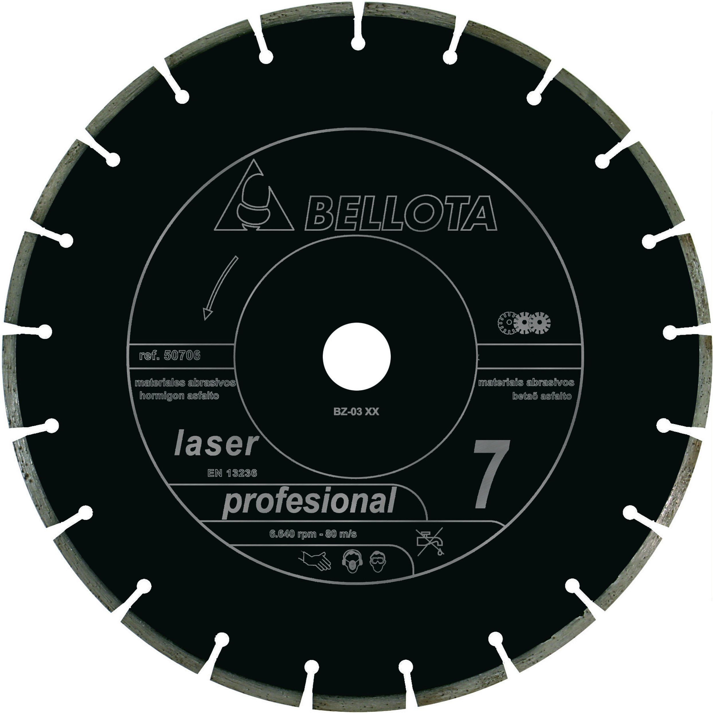 bellota-50706-230-disco-diamante-profesional-230-mm-laser-abrasivos image 1