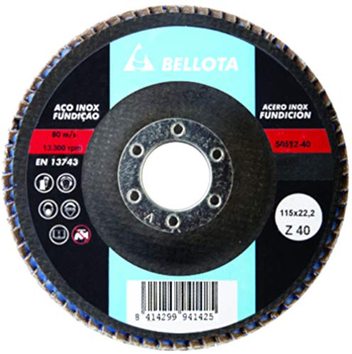 bellota-50612-40-disco-de-l-minas-180-mm-grano-az40-inox-metal image 2