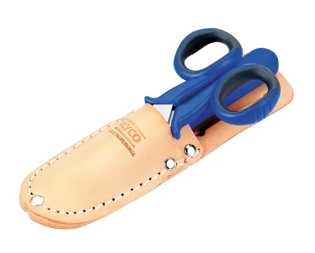 alyco-108020-kit-tijera-electricista-cuchillo-pelacables-cuero image 1