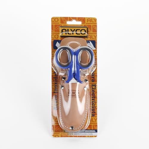 alyco-108020-kit-tijera-electricista-cuchillo-pelacables-cuero image 8