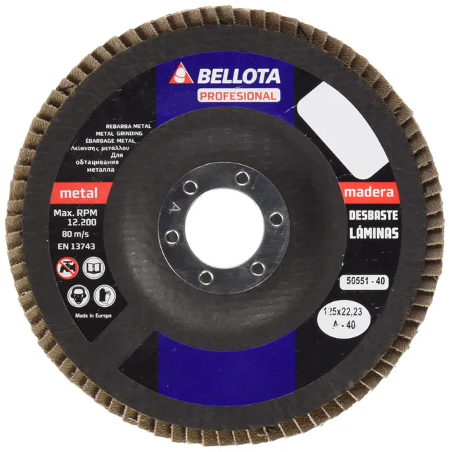 bellota-50551-40-disco-de-l-minas-fibra-de-vidrio-125-mm-grano-a40 image 1