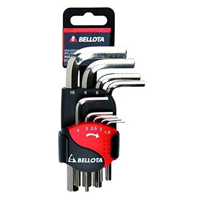 bellota-6458-9-juego-de-llaves-allen-niqueladas-con-doble-clip-9-piezas image 1
