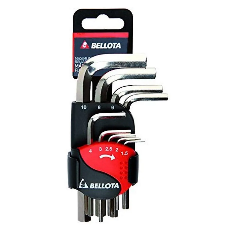bellota-6458-9-juego-de-llaves-allen-niqueladas-con-doble-clip-9-piezas image 1